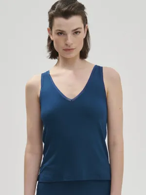 Aurore Sleeveless Tank - Poseidon Blue