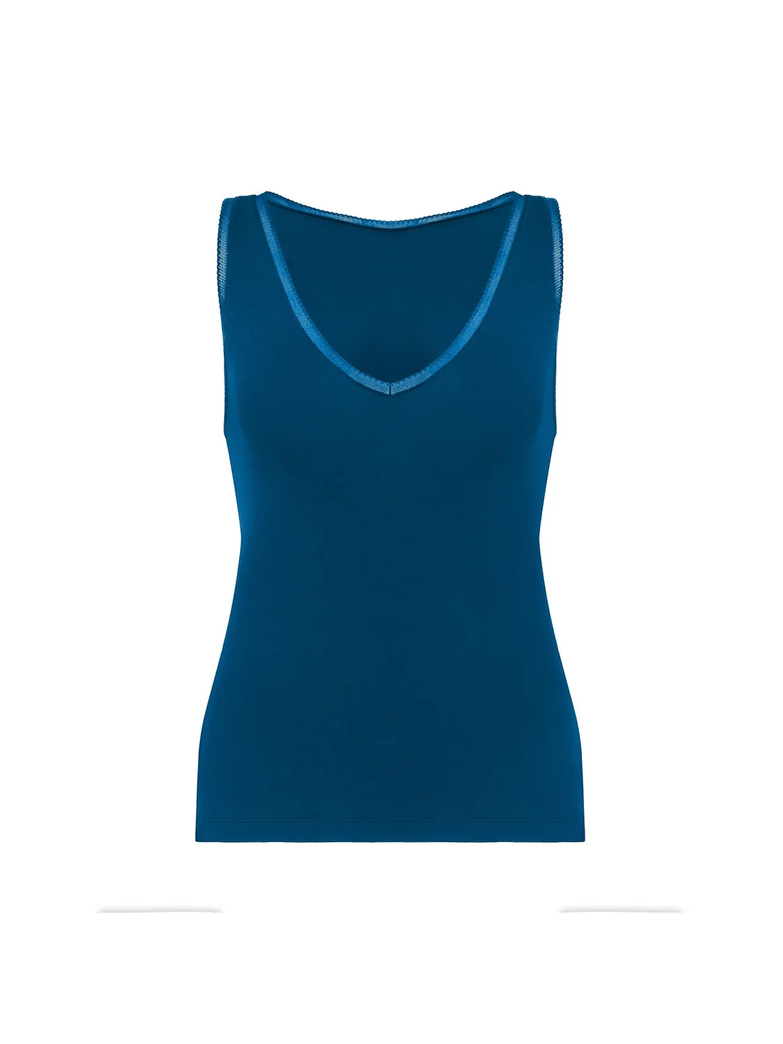 Aurore Sleeveless Tank - Poseidon Blue