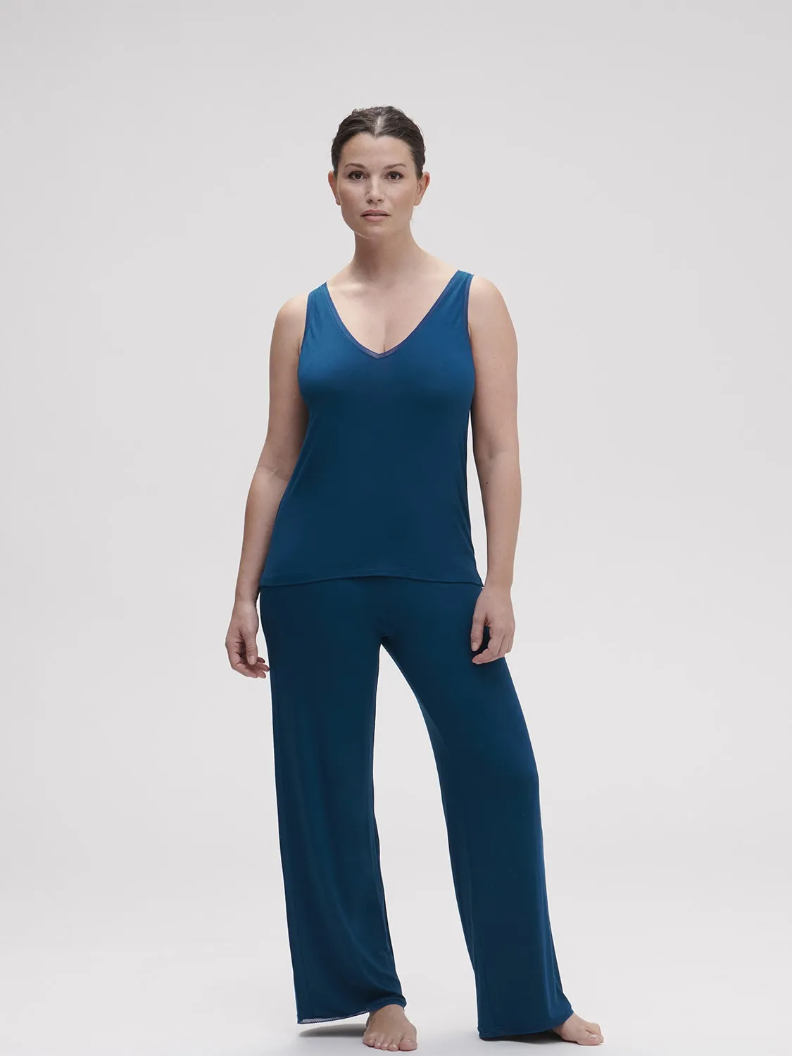 Aurore Sleeveless Tank - Poseidon Blue