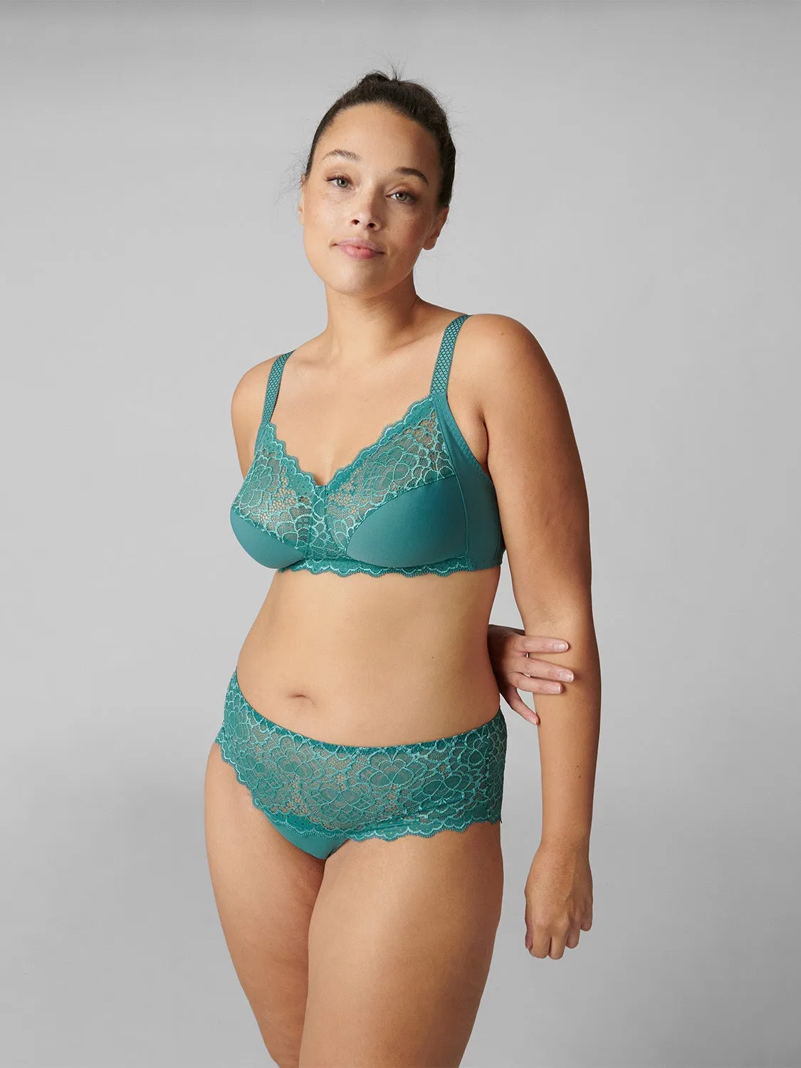 Caresse Boyshort - Boreal Green