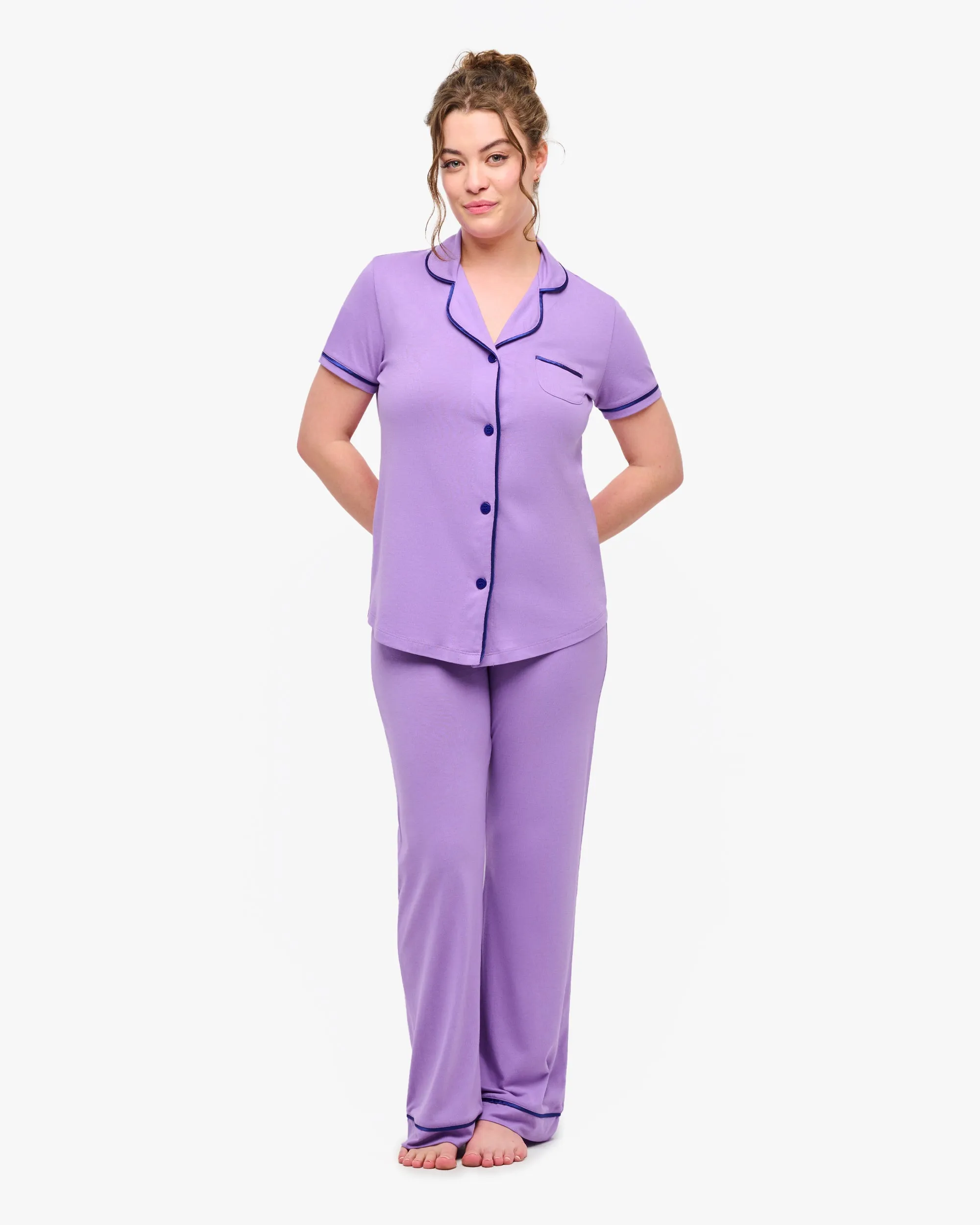 Ensemble Pyjama Haut   Manches Courtes Et Pantalon