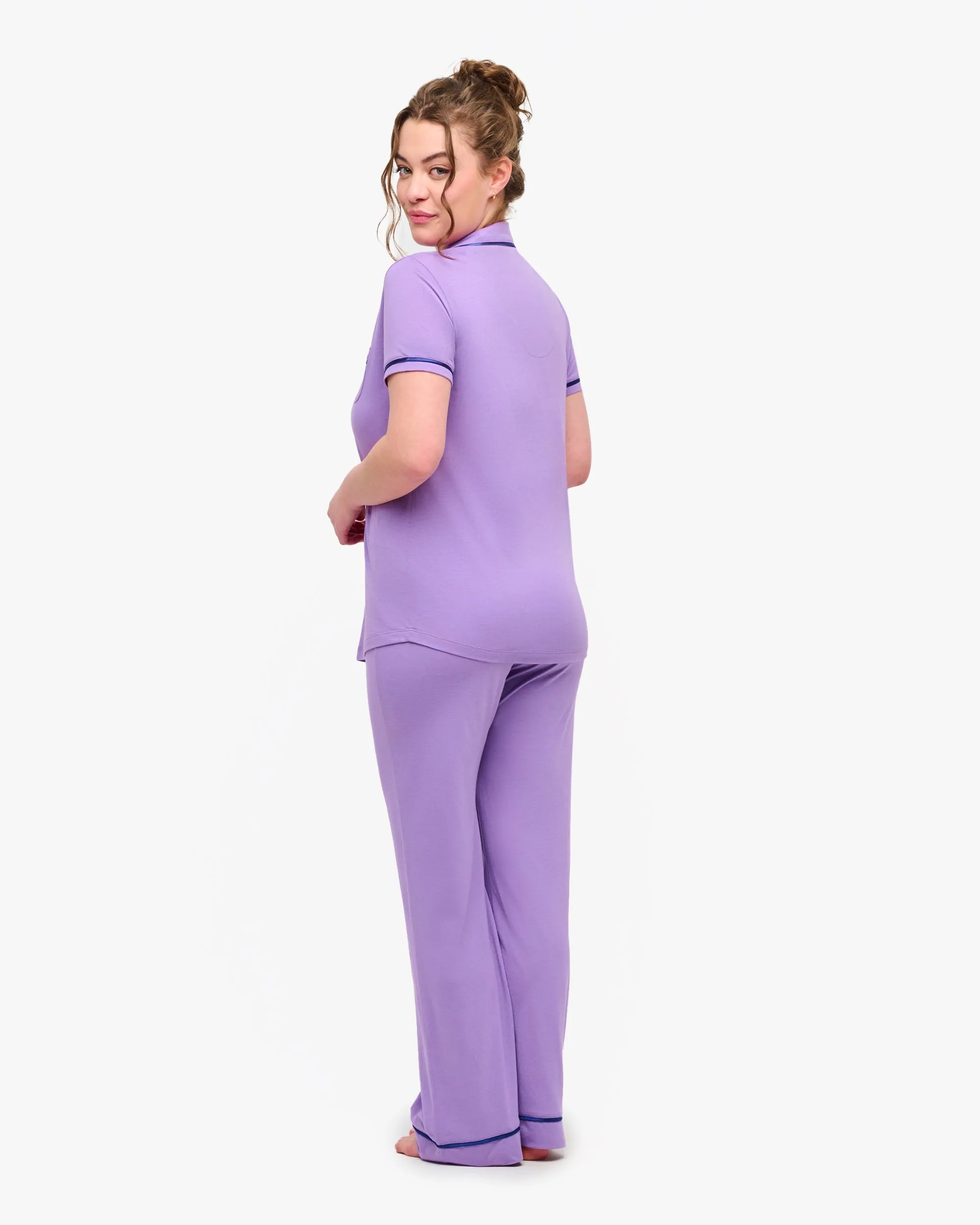 Ensemble Pyjama Haut   Manches Courtes Et Pantalon