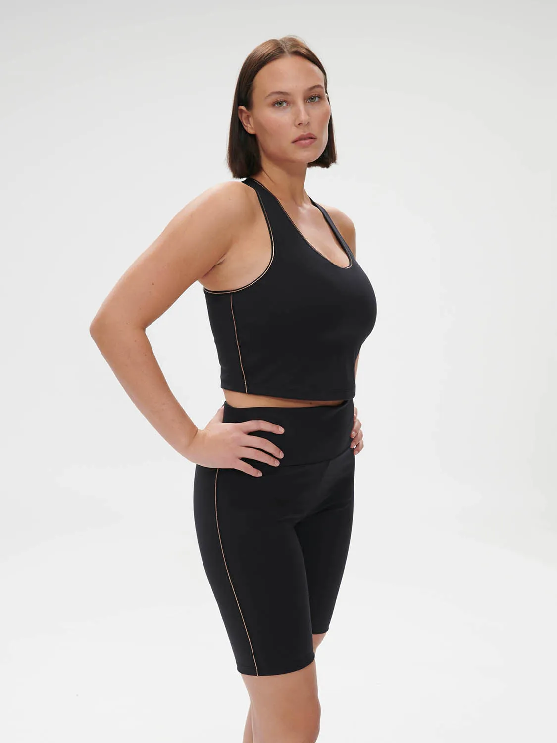 Harmony Built-In Bra Tank - Black