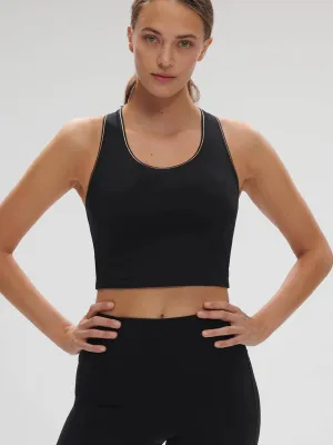 Harmony Built-In Bra Tank - Black