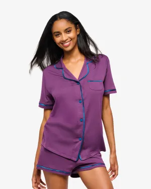 Kurzrmeliges Top & Boxer Pyjama-Set