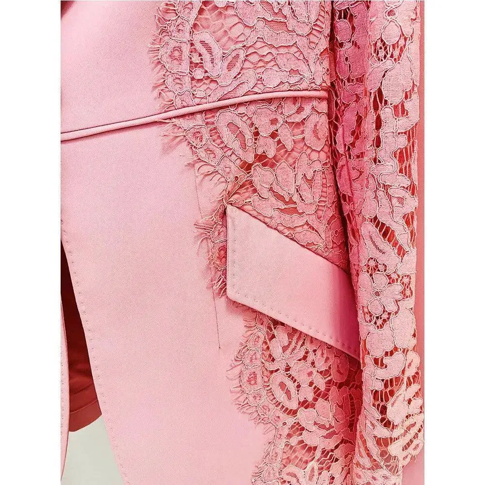 Lace Patchwork Women Pant Suit. Flared Pants
