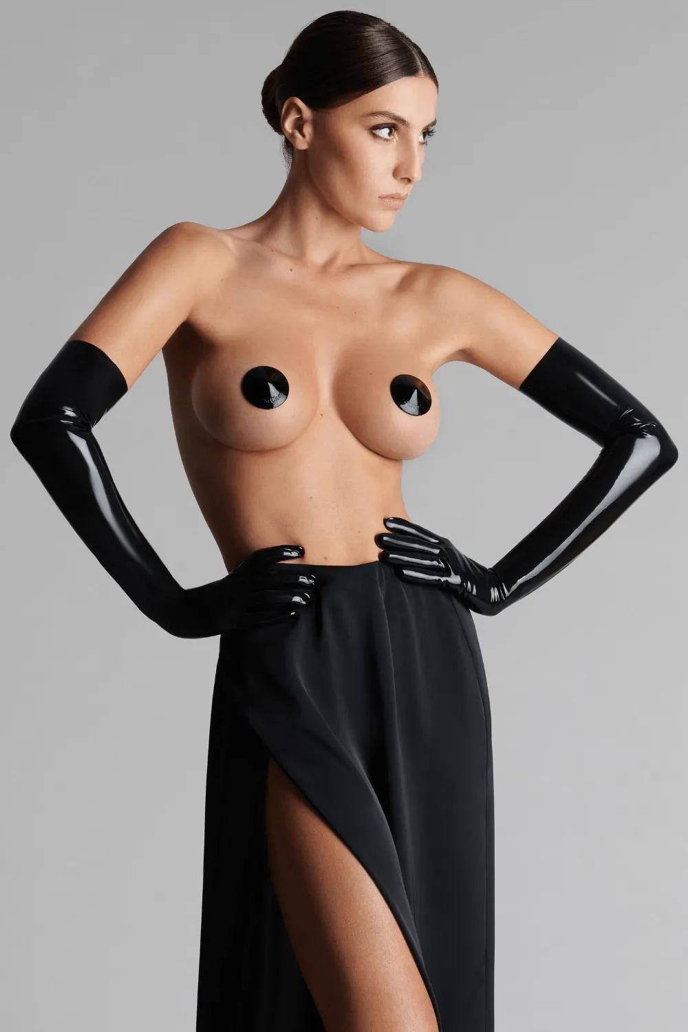 Les Ftiches Patent Leather Pasties Black
