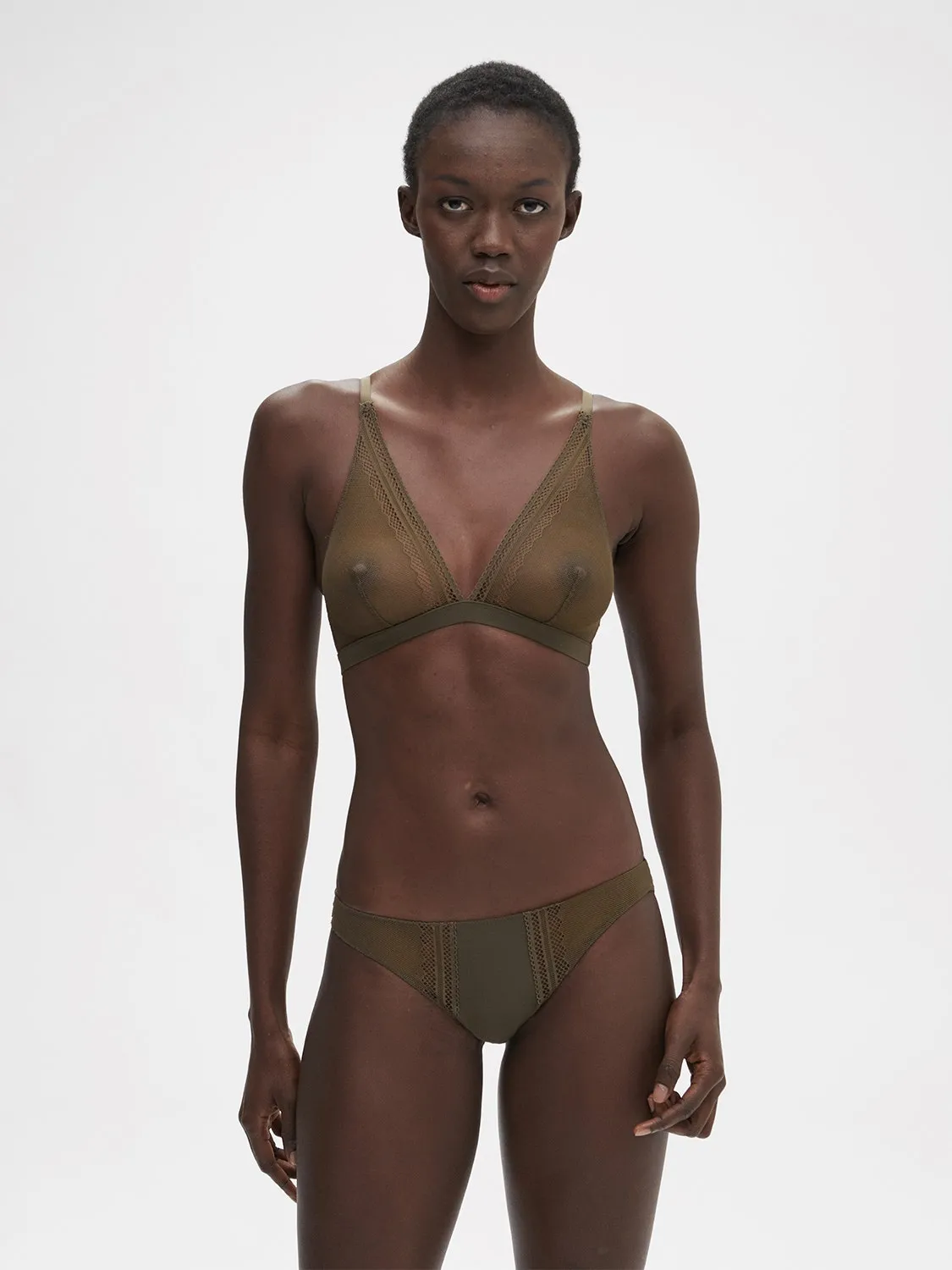 Olympe Triangle Bralette - Adventure Green