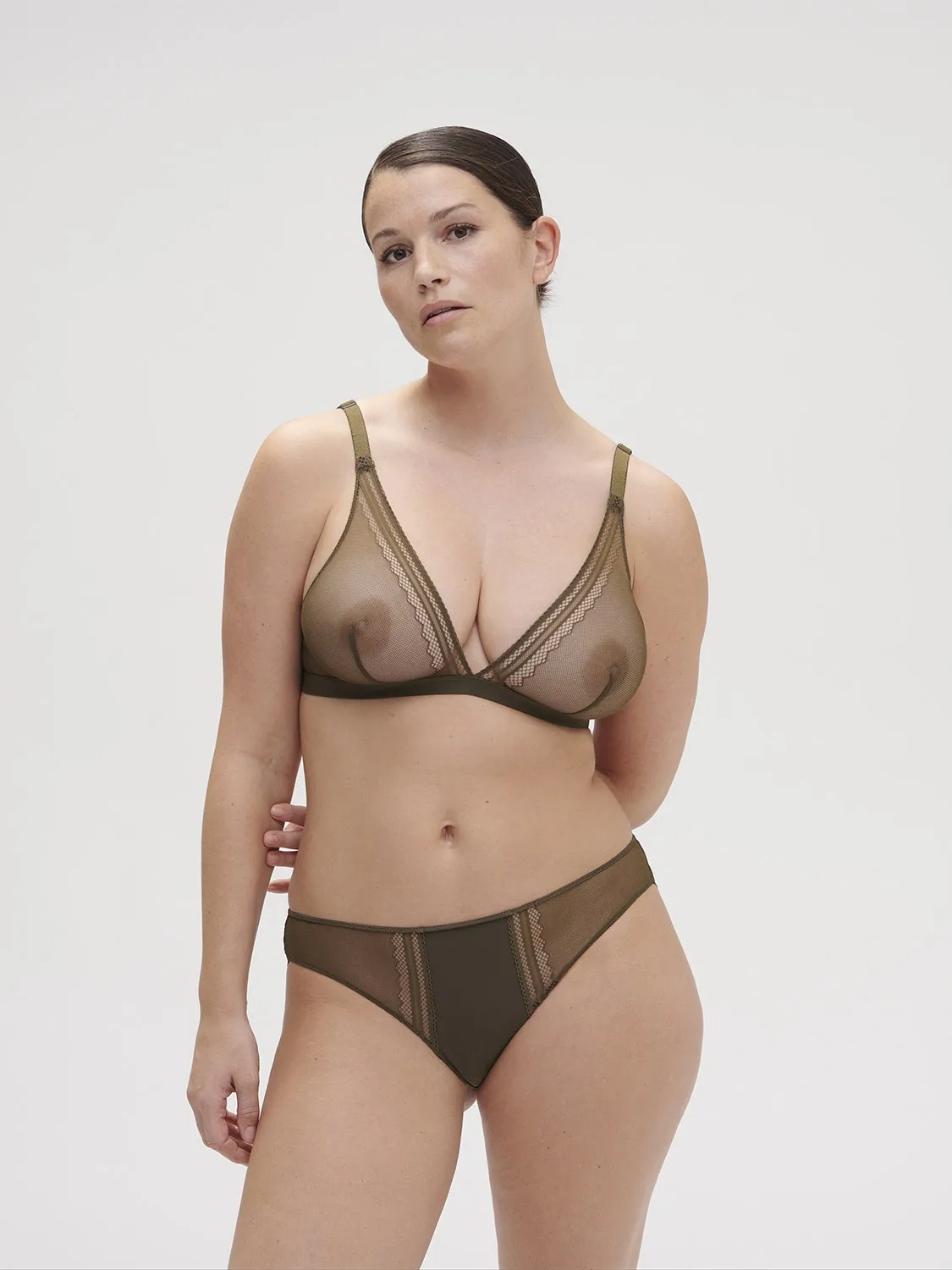 Olympe Triangle Bralette - Adventure Green
