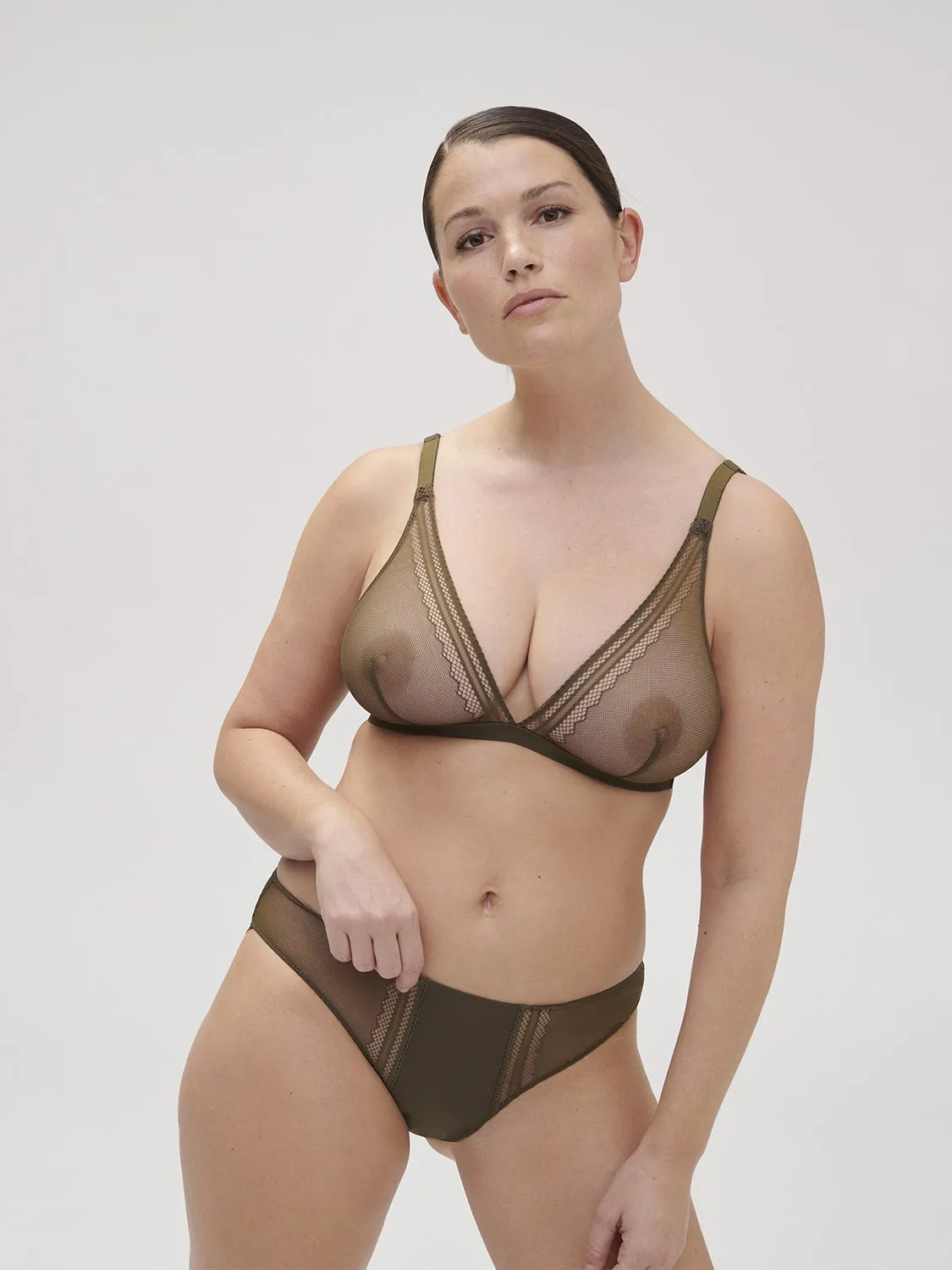 Olympe Triangle Bralette - Adventure Green