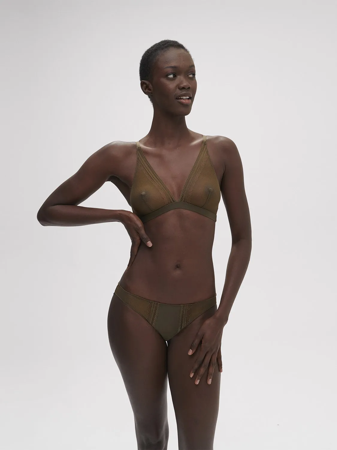 Olympe Triangle Bralette - Adventure Green