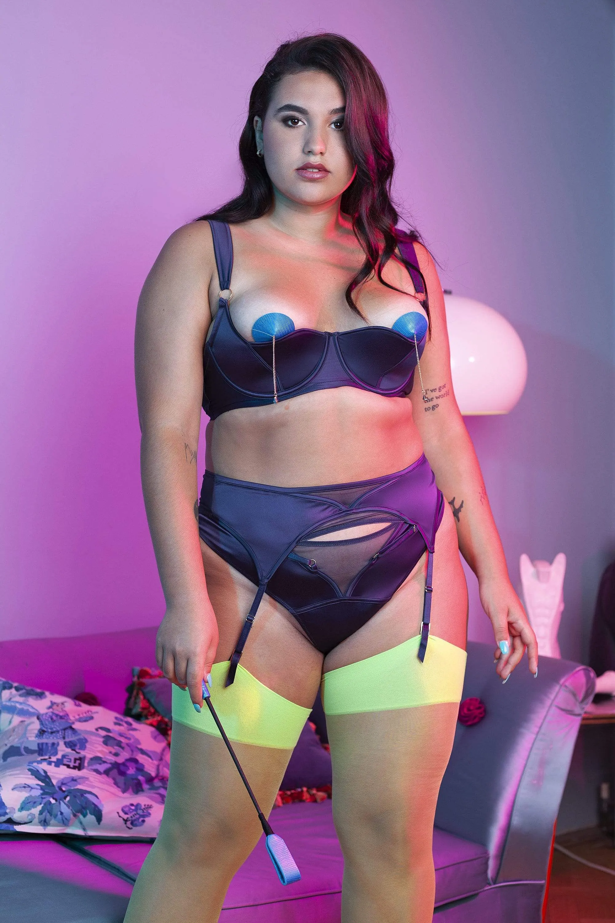Philly Navy Tulip Satin Bra