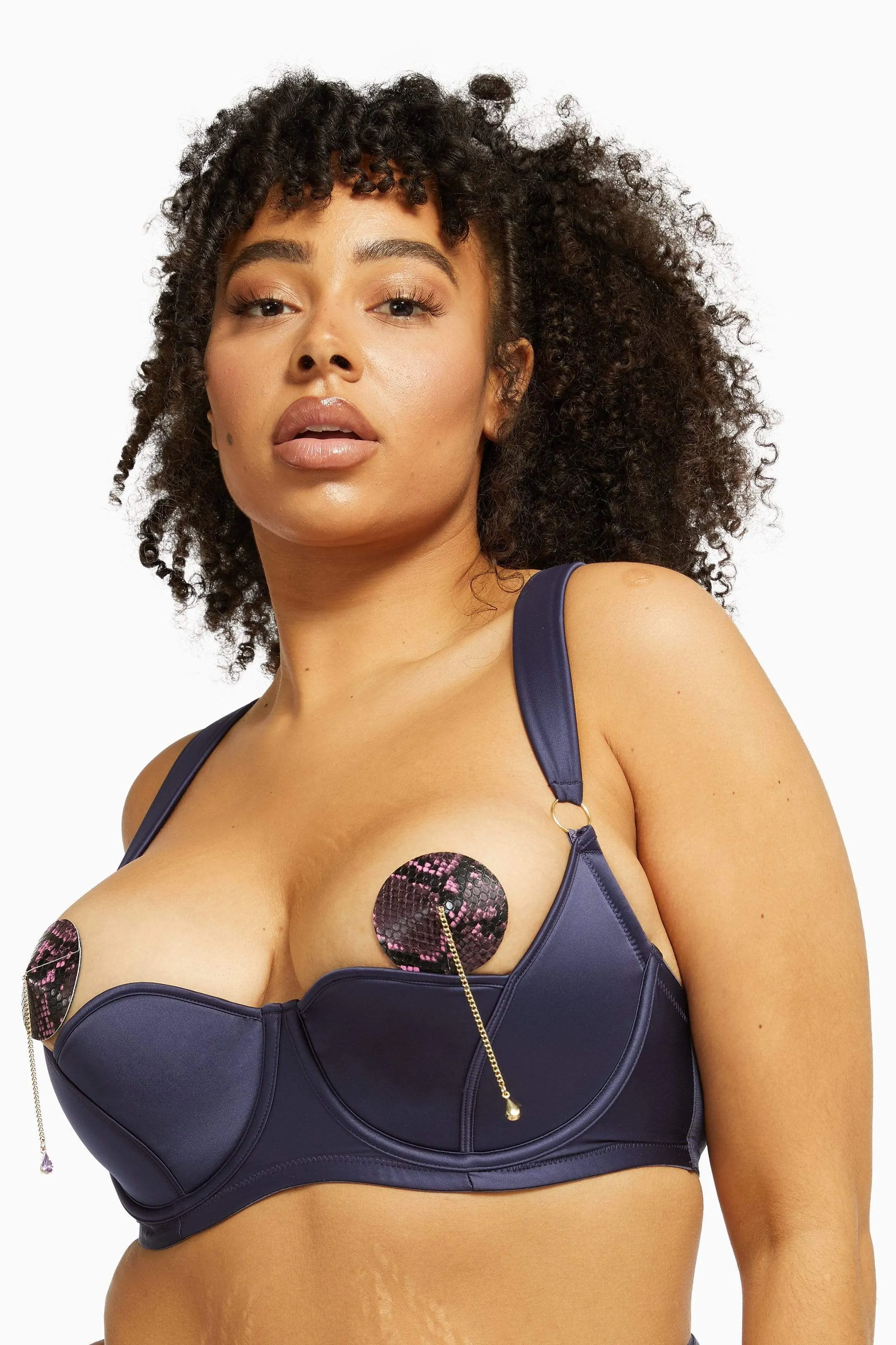 Philly Navy Tulip Satin Bra