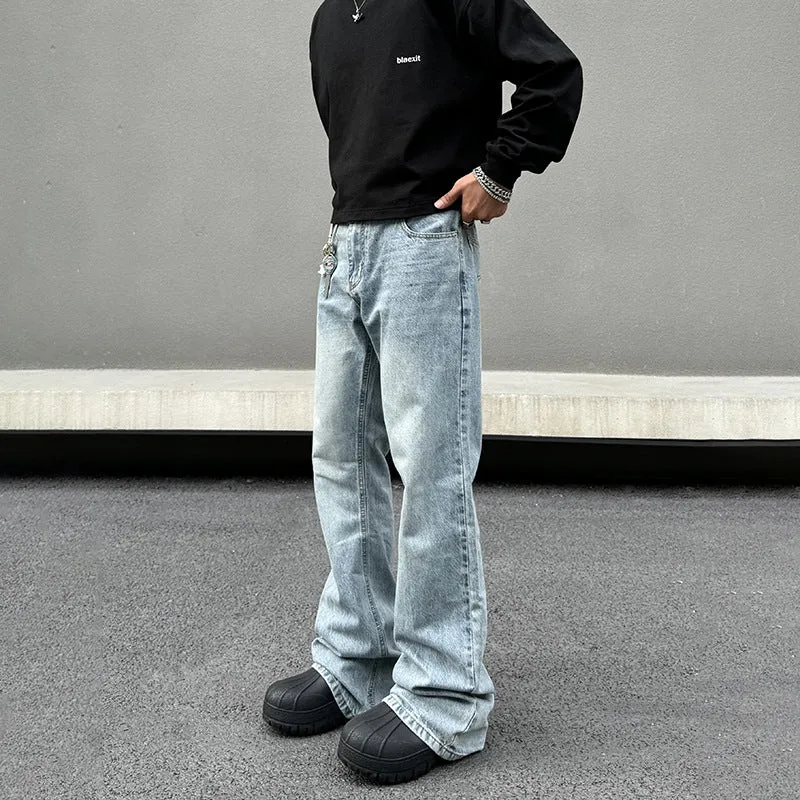 Retro Distressed Flattering Black Machete Skinny Jeans For Men