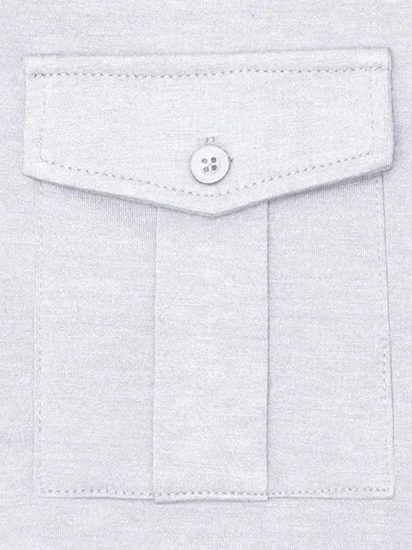 Solid Long Sleeve Men Polo Shirt