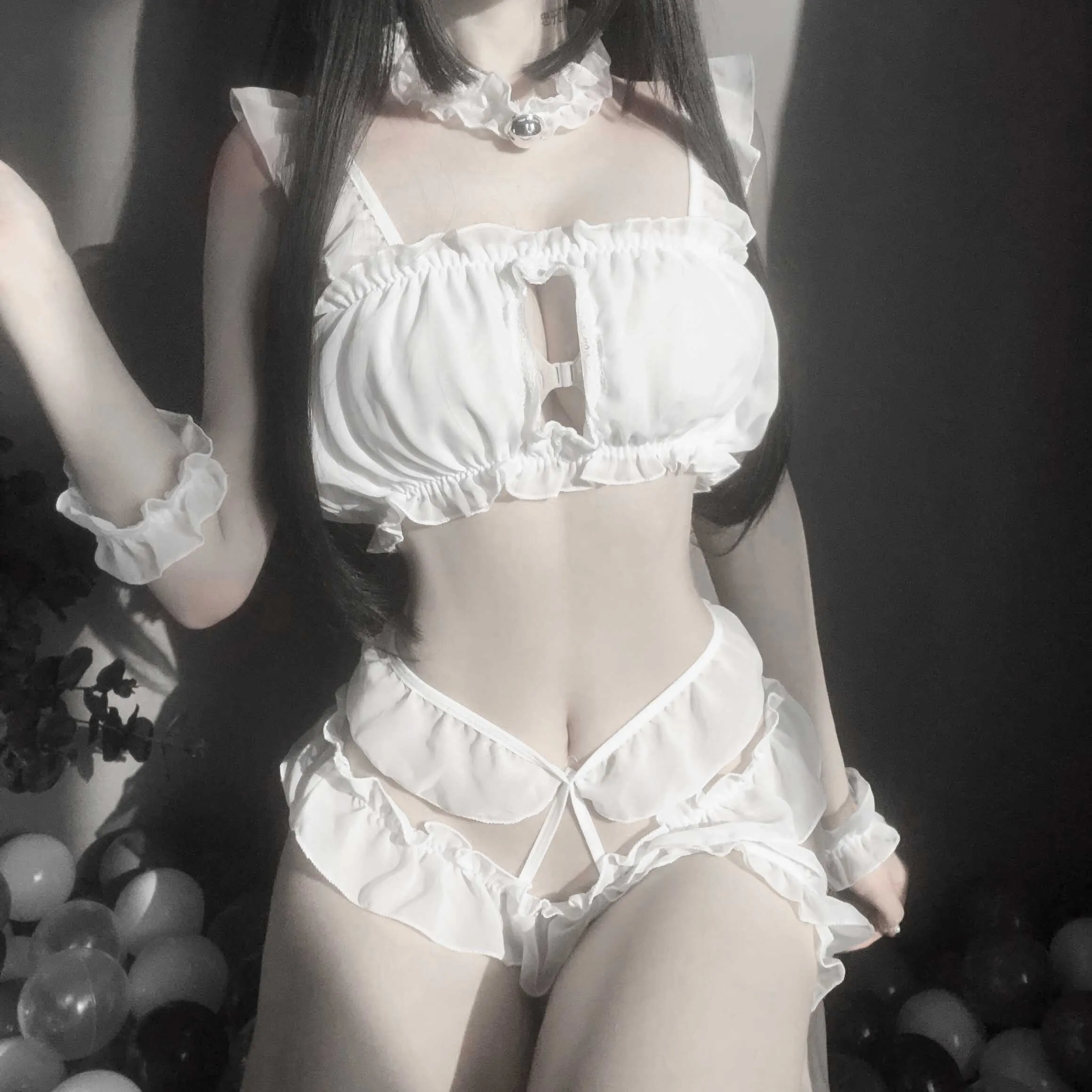 T-2226 Three-point princess cat suit love cat girl cute nightwear